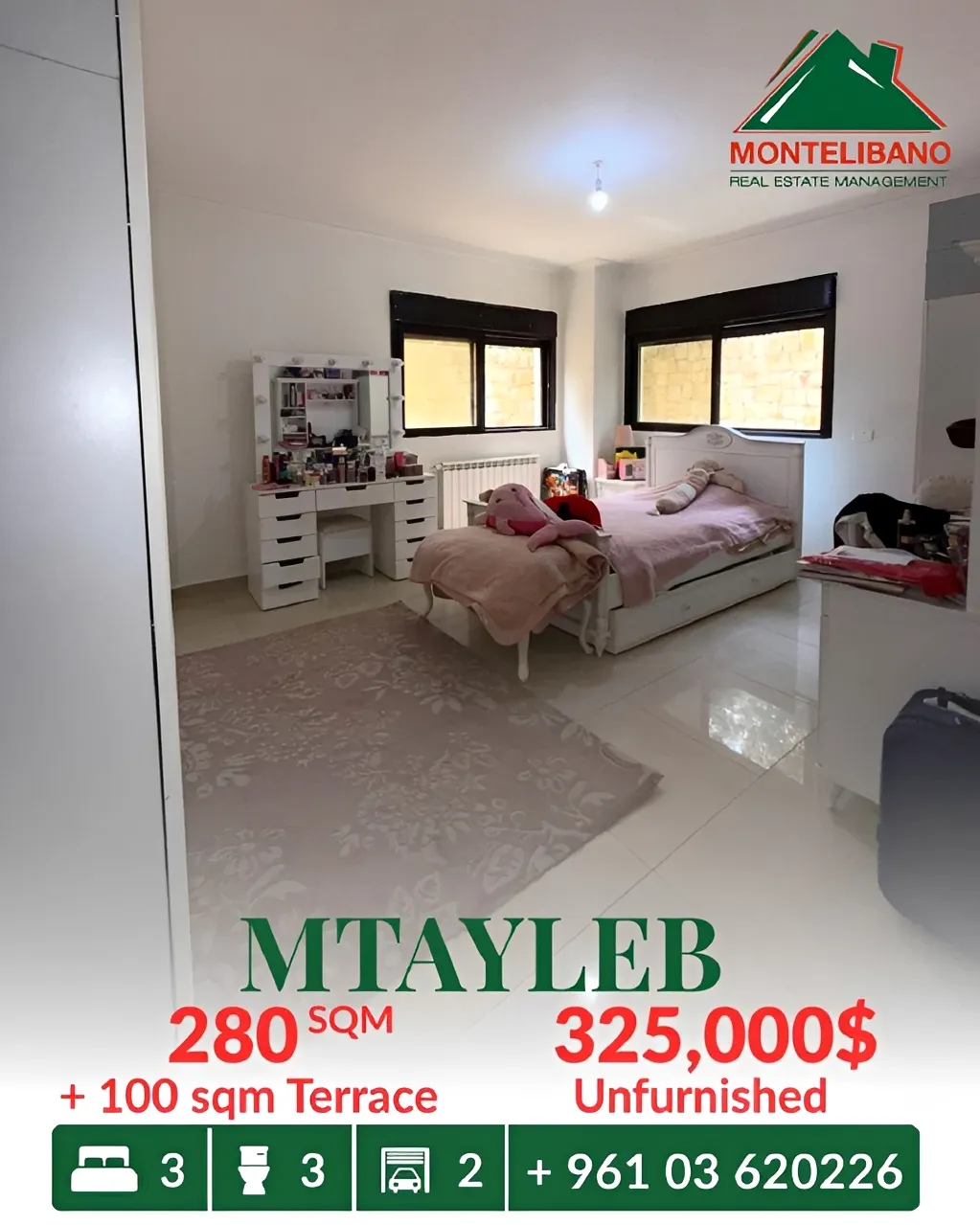 Apartment for sale in Mtayleb