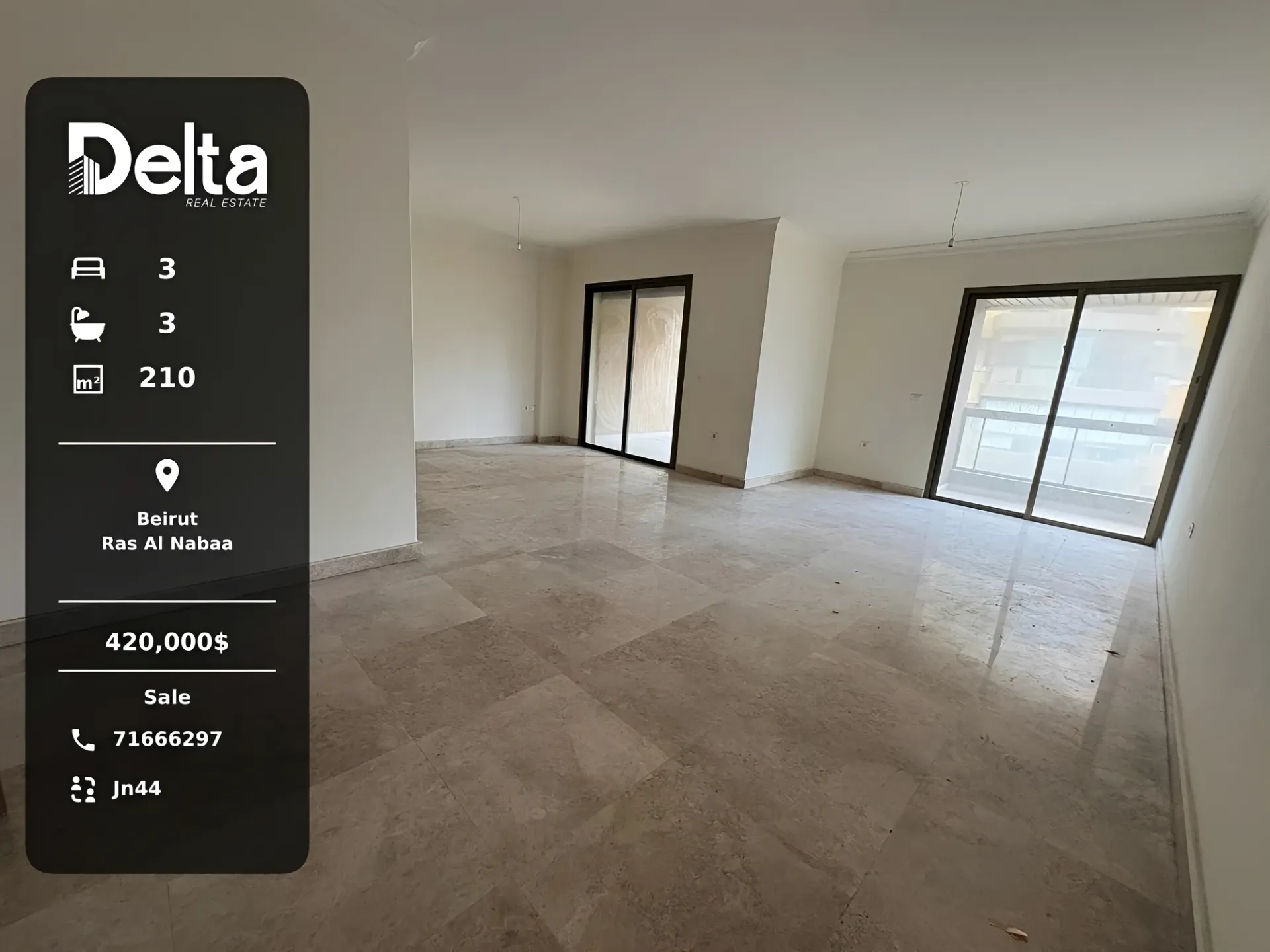 Apartment for sale in Ras al naba'a, beirut, lebanon - 3 bed, 3.0 bath