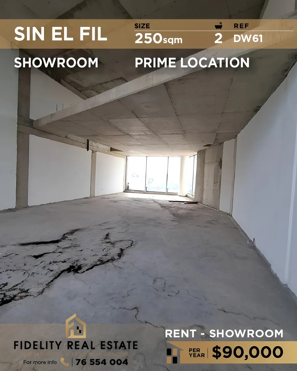 Showroom for rent in Sin El Fil, Lebanon