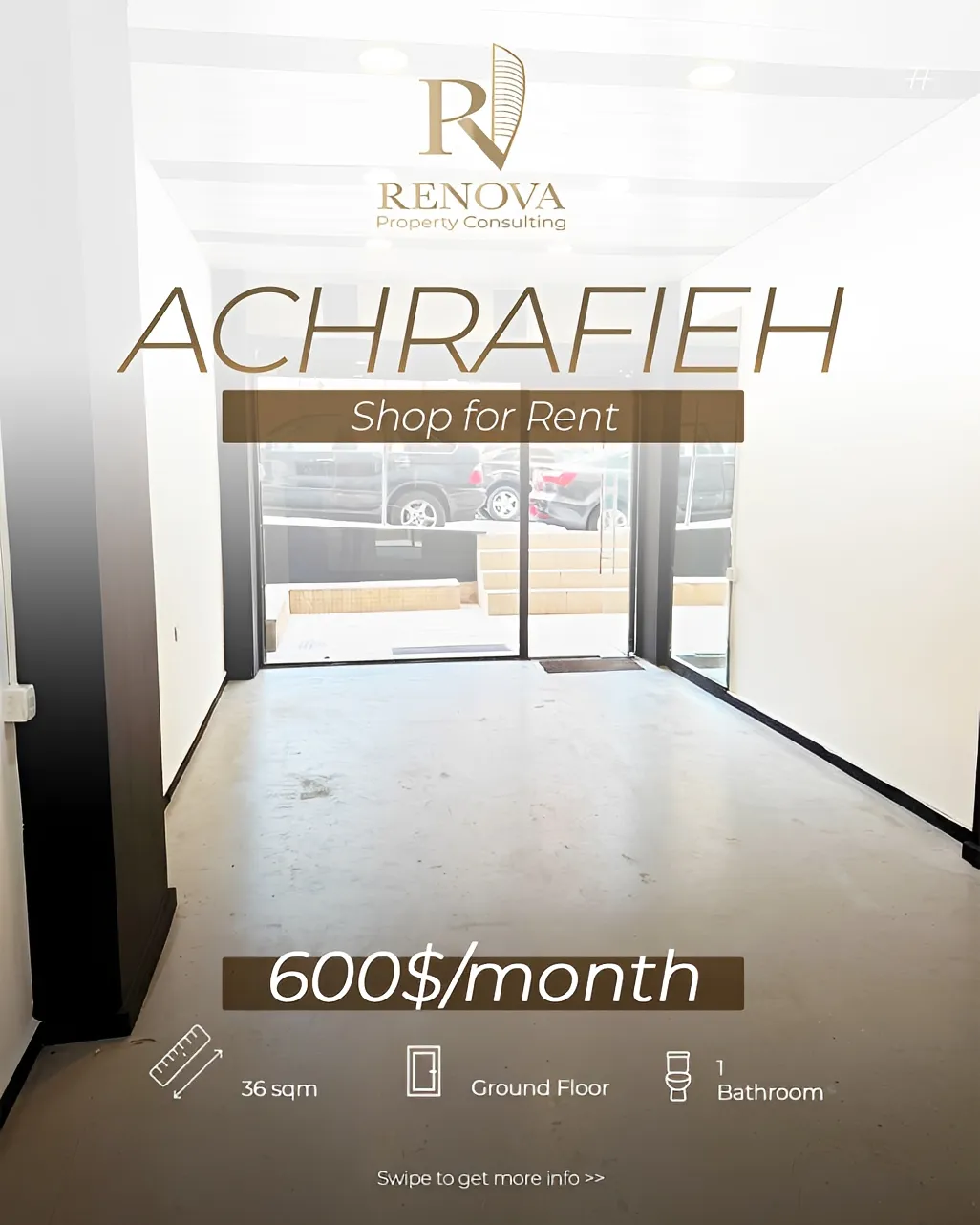 Shop for rent in Achrafieh, Beirut, Lebanon
