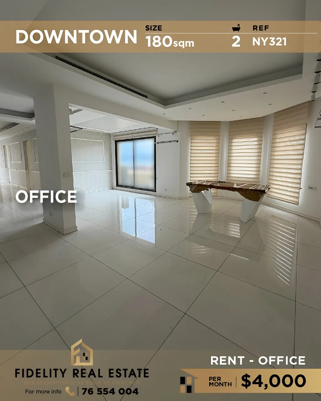 Office for rent in Downtown, beirut
