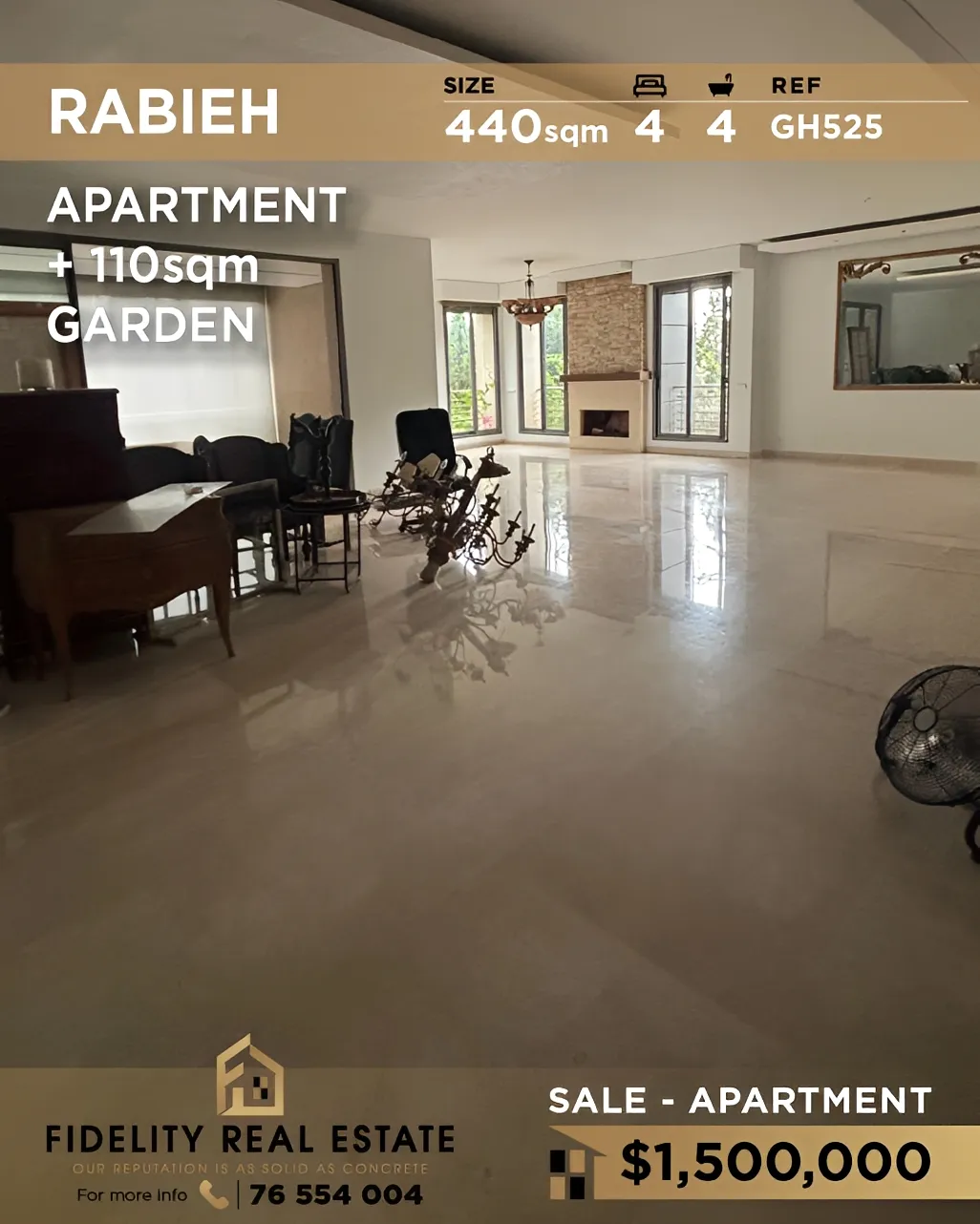 Apartment for sale in Rabieh, Lebanon - 4 bed, 4 bath