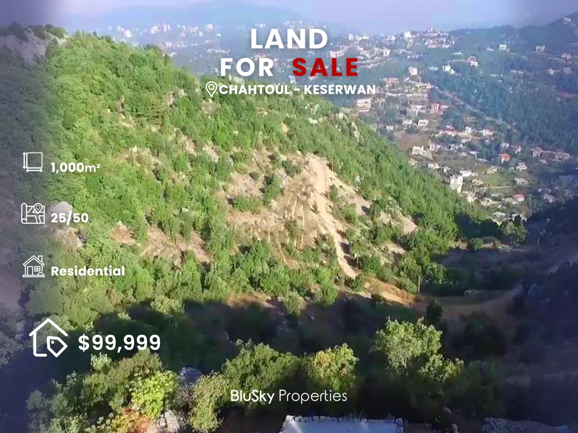 Land for sale in Chahtoul, lebanon