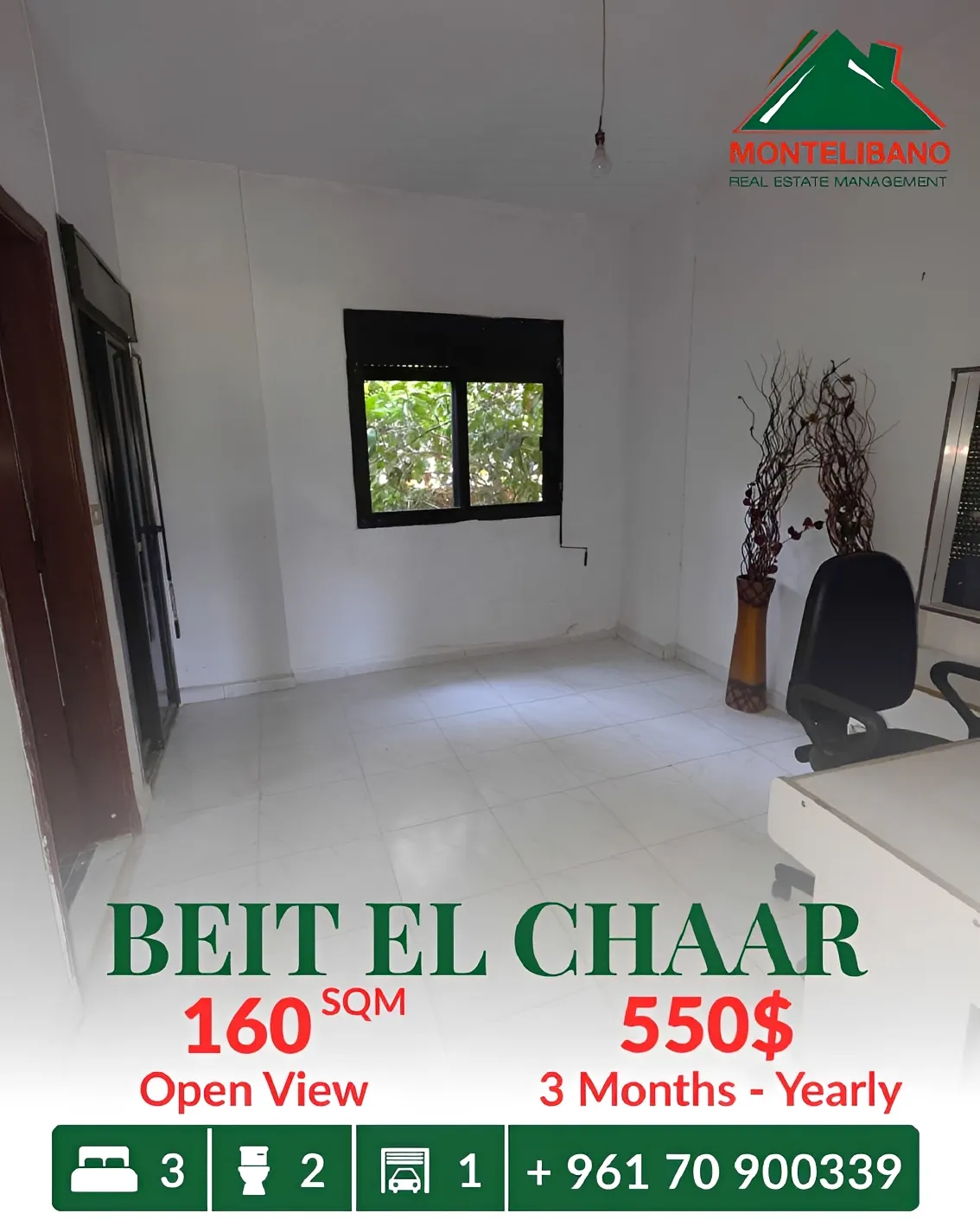 Apartment for rent in Beit El Chaar, Lebanon