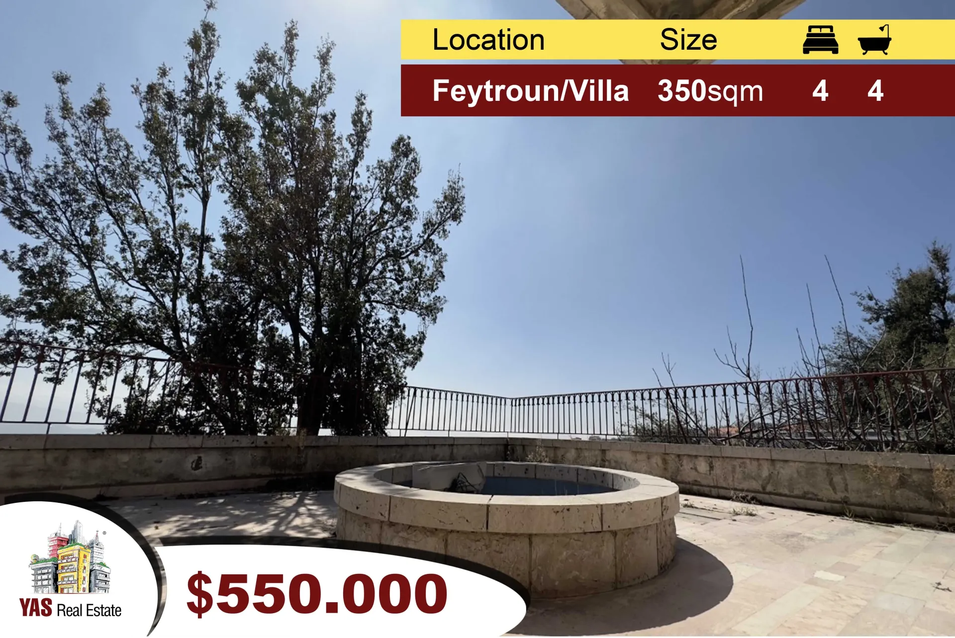 Villa for Sale in Faytroun - 4 bed, 4 bath