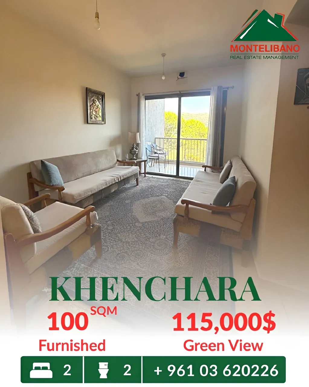 Apartment for sale in Khenchara, Lebanon