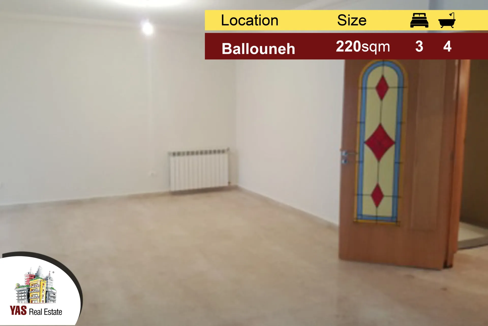 Apartment for Sale in Ballouneh - 3 bed, 4 bath