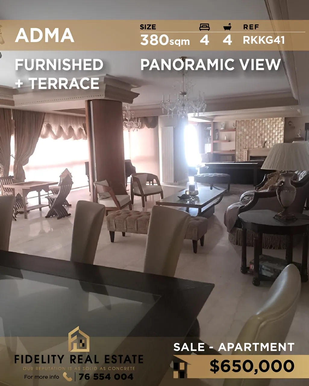 Apartment for sale in Adma w Dafnah, Lebanon