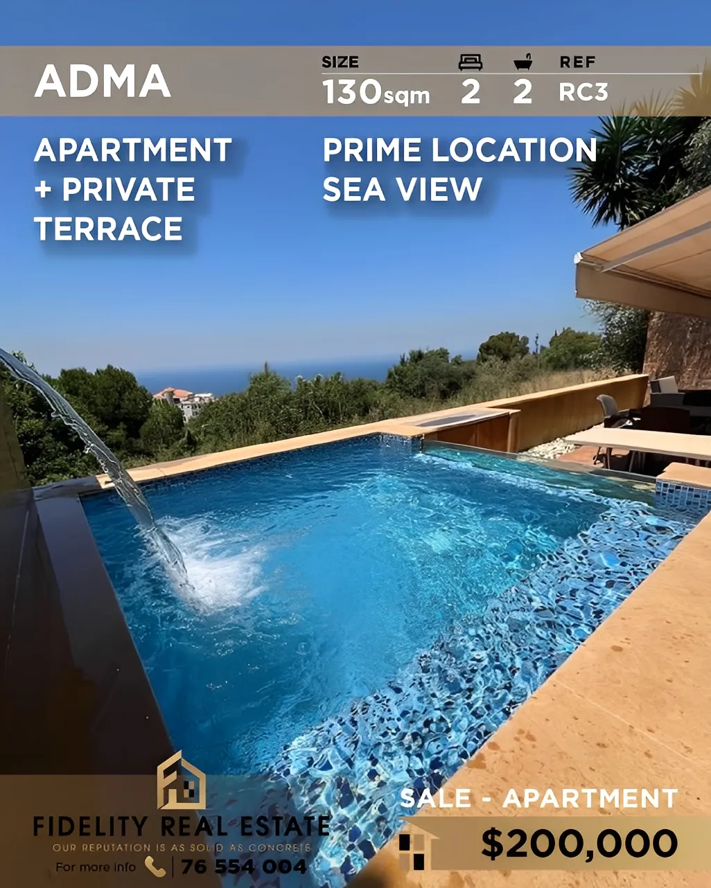 Apartment for Sale in Adma w Dafnah, Lebanon - 2 bed, 2 bath
