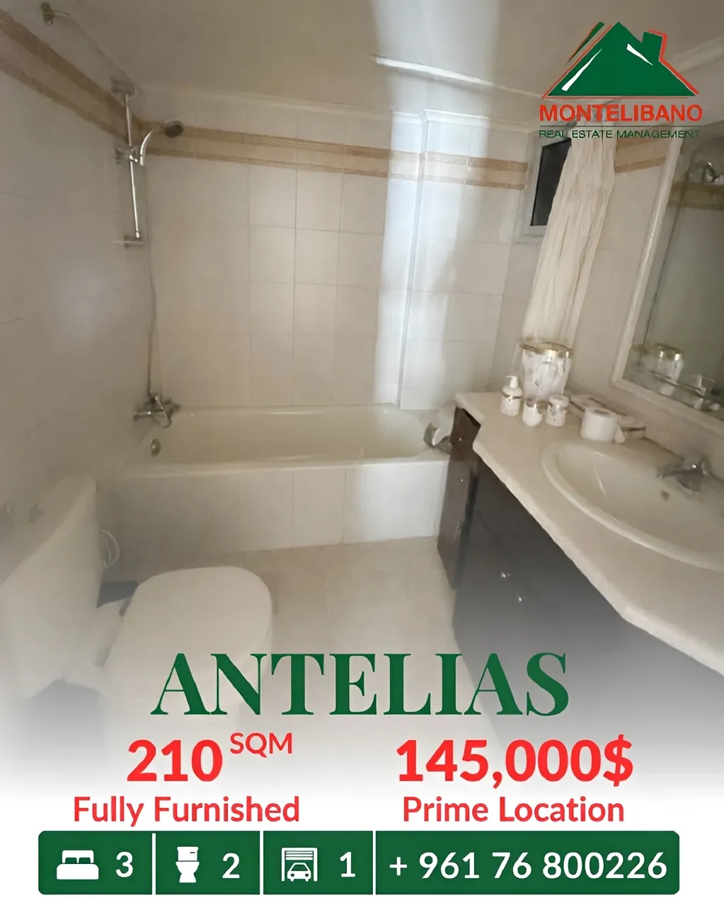 Apartment for sale in Antelias, Lebanon