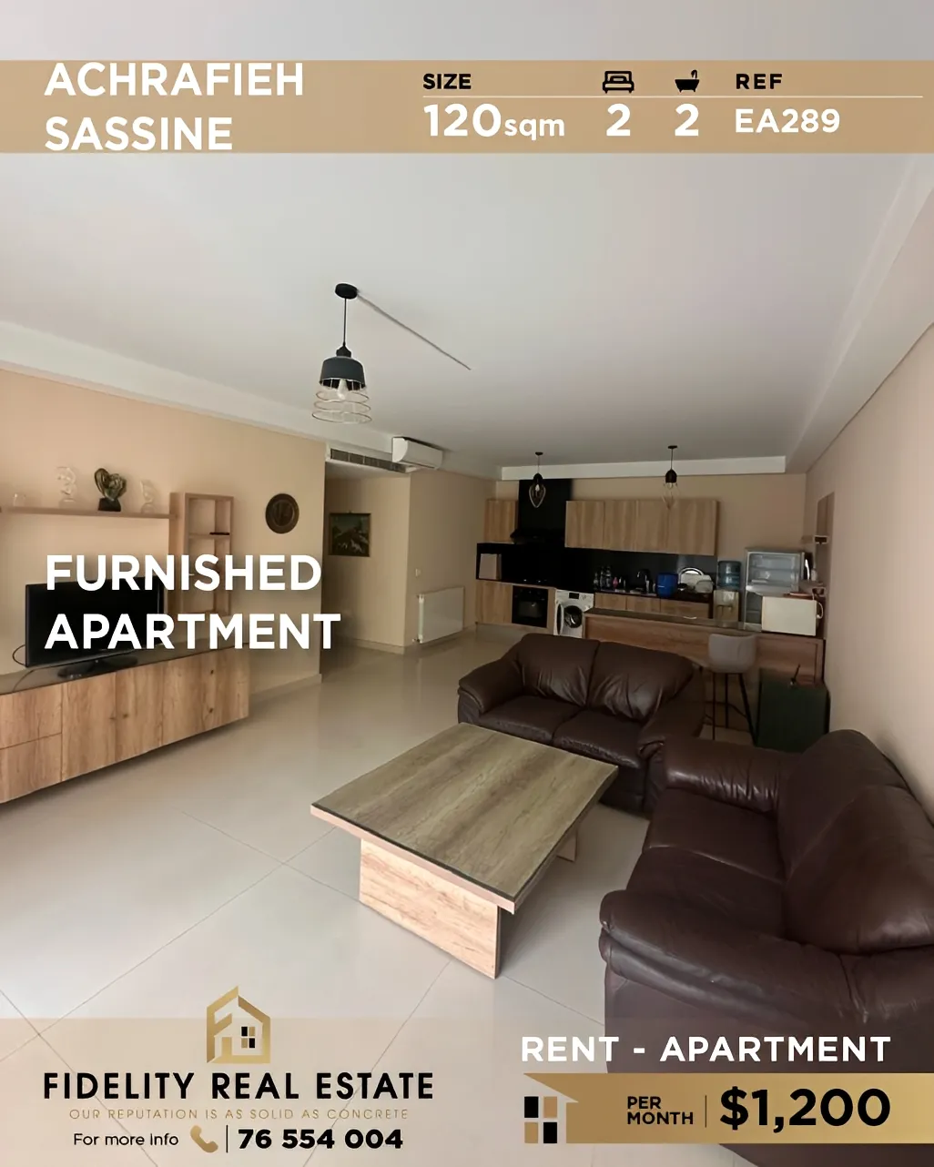 Apartment for rent in Achrafieh, Beirut, Lebanon