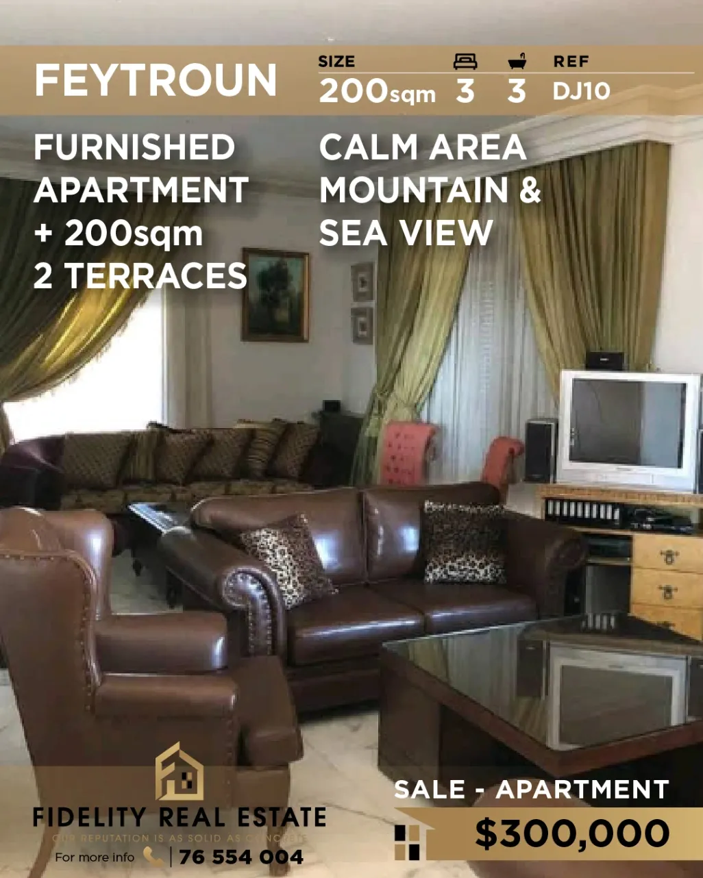 Apartment for sale in Faitroun, Lebanon - 3 bed, 3 bath