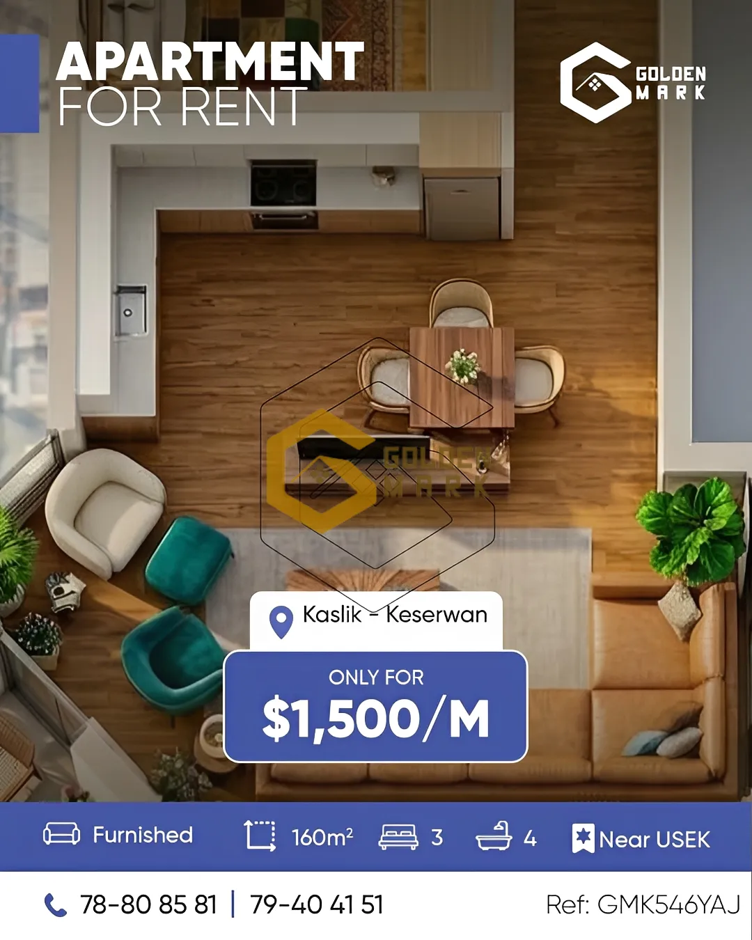 Apartment for Rent in Kaslik