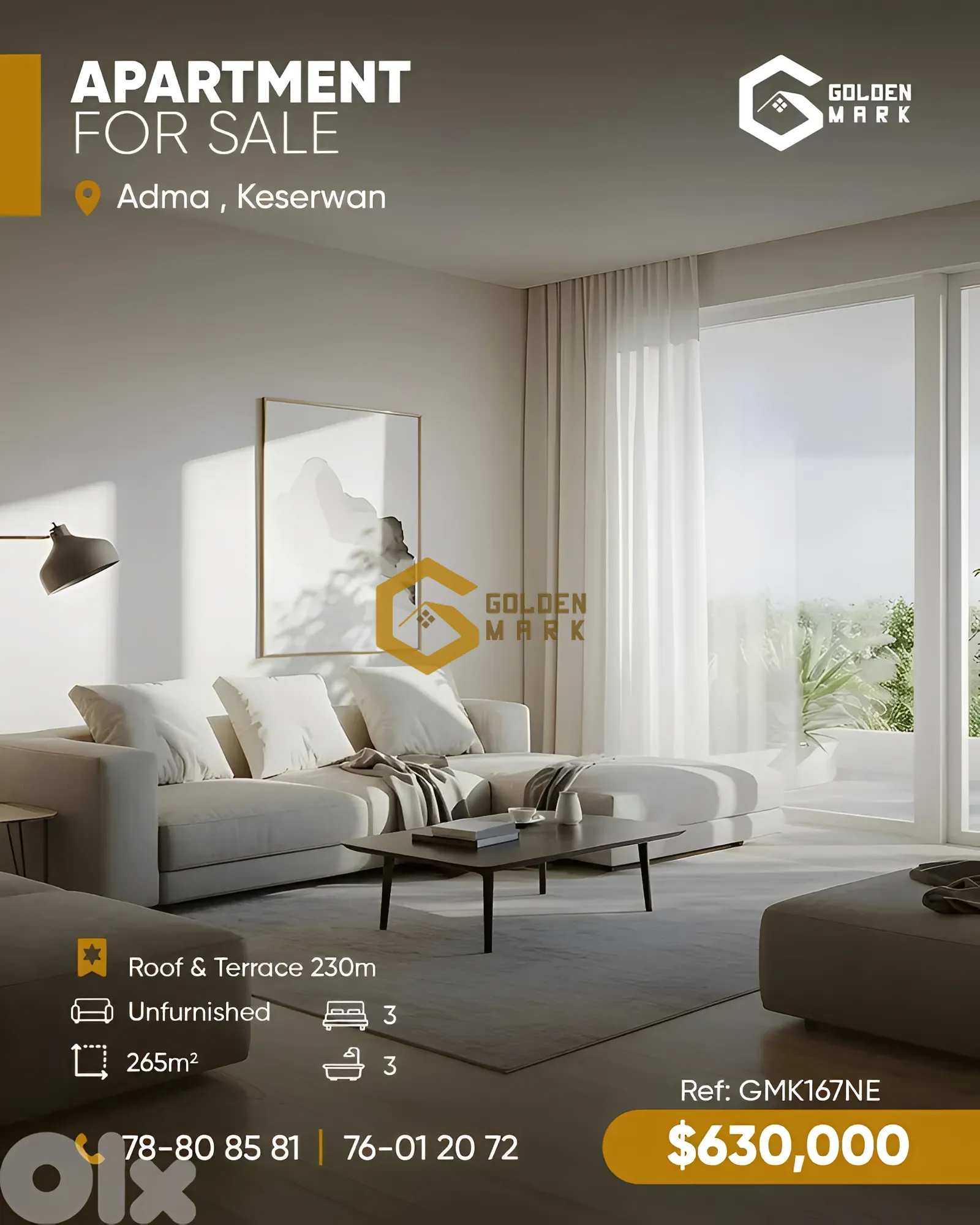 Apartment for Sale in Adma w Dafnah - 3 bed, 3 bath