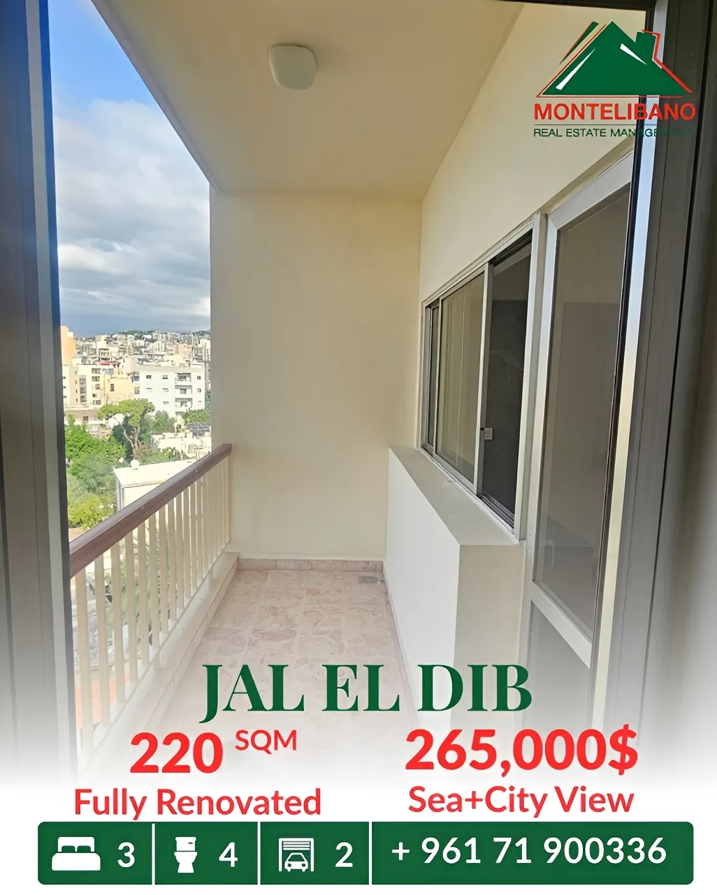 Apartment for sale in Jal El Dib