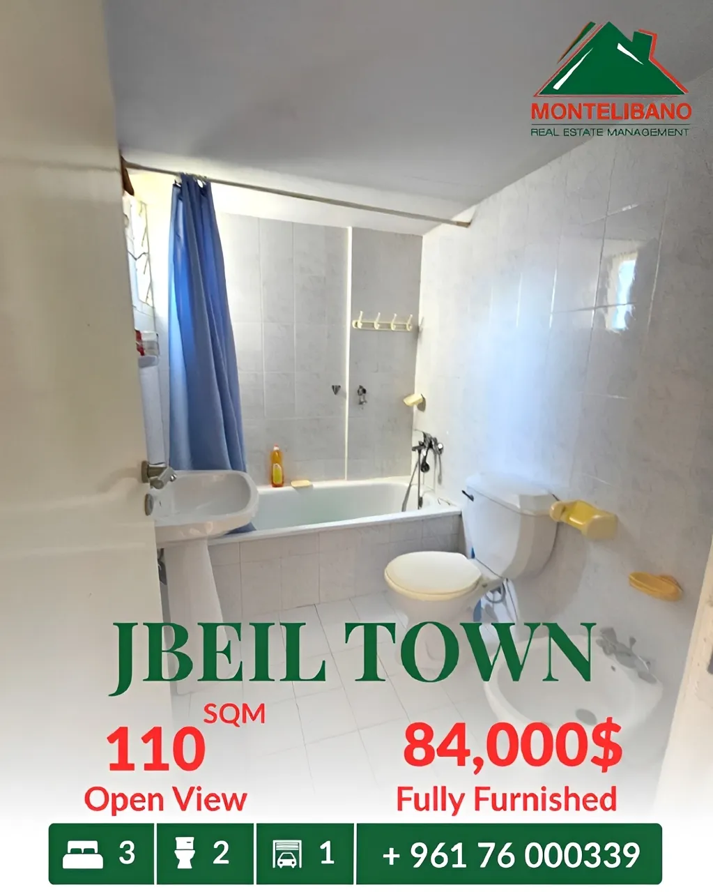 Apartment for sale in Jbeil, Lebanon - 3 bed, 2 bath