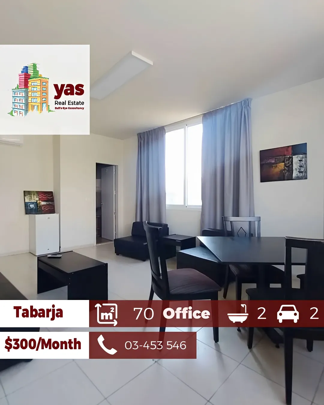 Office for rent in Tabarja