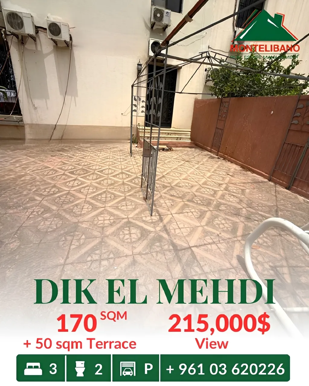 Apartment for sale in Dik El Mehdi, Lebanon