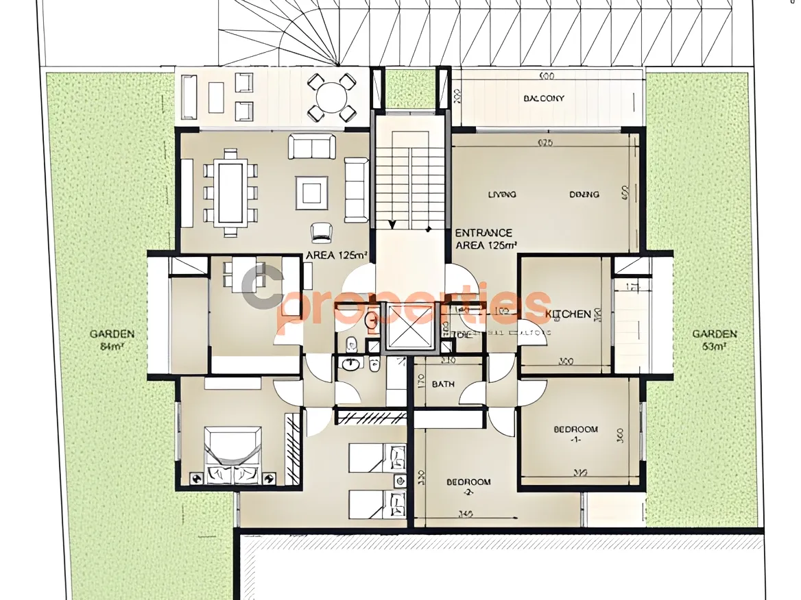 Apartment for Sale in Aaoukar - 2 bed, 2 bath