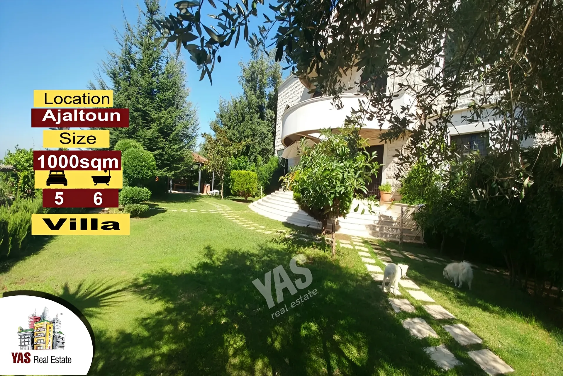 Villa for Sale in Ajaltoun - 5 bed, 6 bath