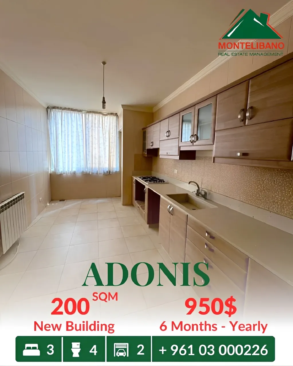 Apartment for rent in Adonis, Lebanon