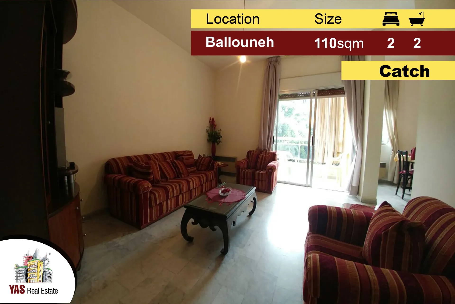 Apartment for Sale in Ballouneh - 2 bed, 2 bath