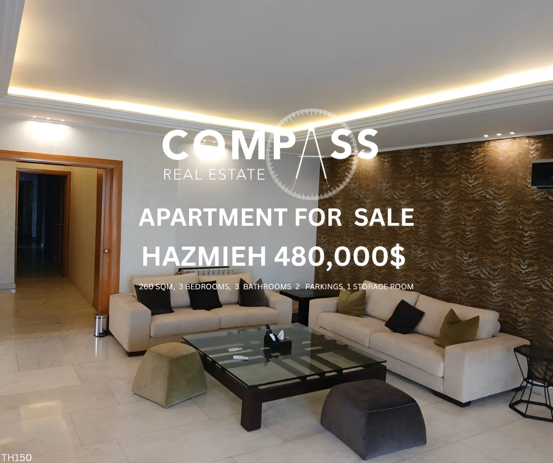 Apartment for sale in Hazmieh, Lebanon - 3 bed, 3 bath