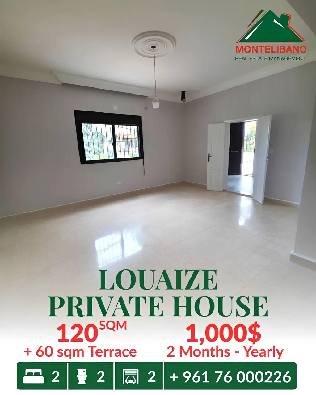House for rent in Louaizeh