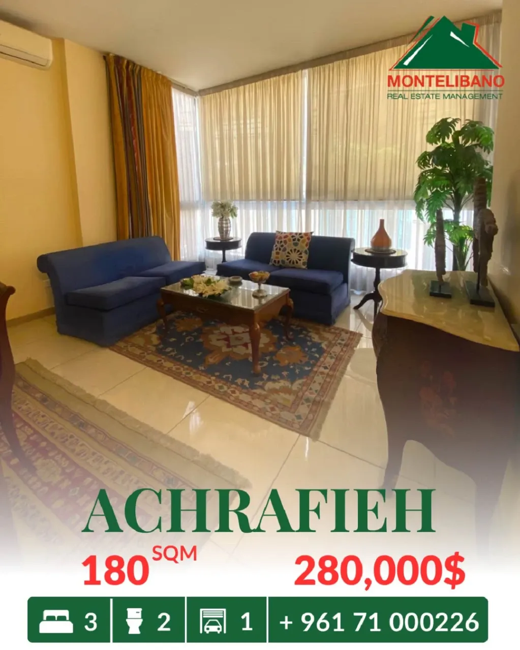 Apartment for sale in Achrafieh, Beirut, Lebanon