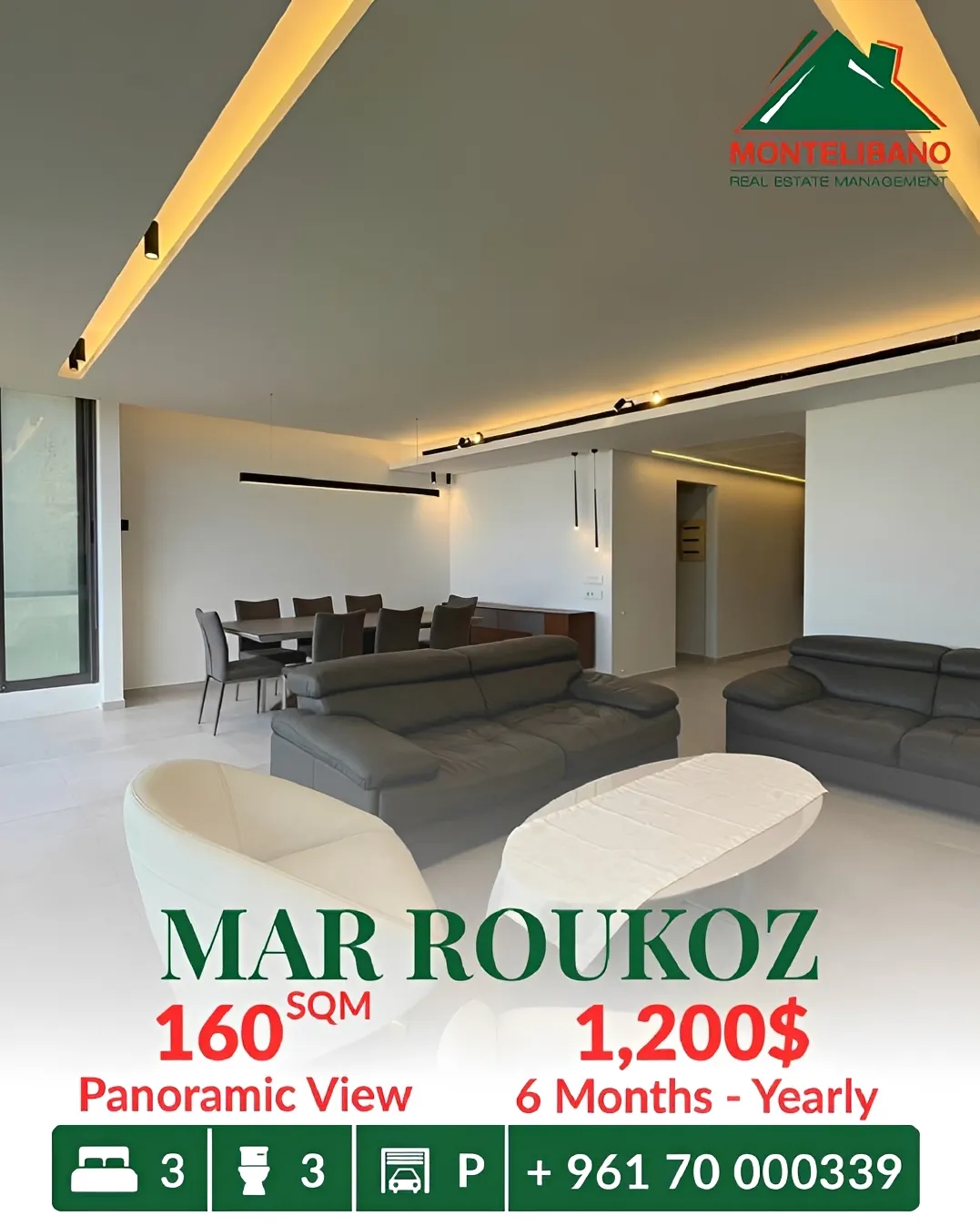 Apartment for rent in Mar Roukouz