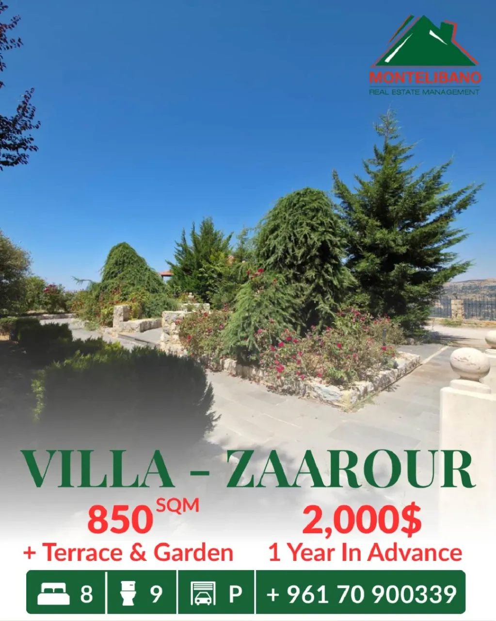 Villa for rent in Zaarour, Lebanon, Lebanon