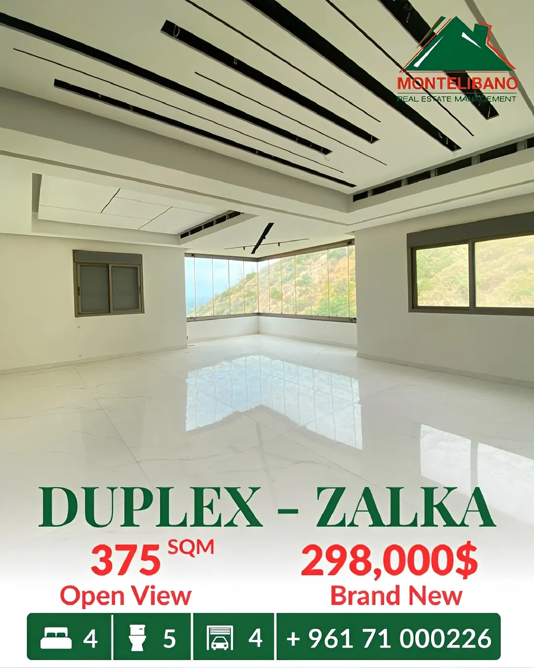Duplex for sale in Zalqa, Lebanon - 4 bed, 5 bath
