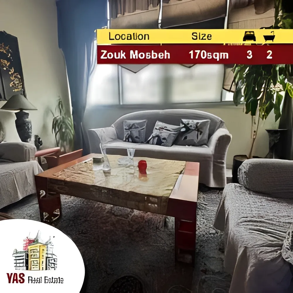 Apartment for Sale in Zouk Mosbeh - 3 bed, 2 bath