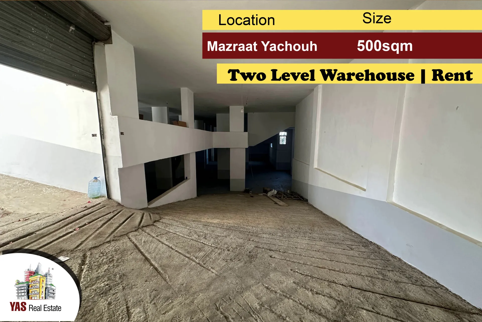 Warehouse for rent in Mazraat Yachou