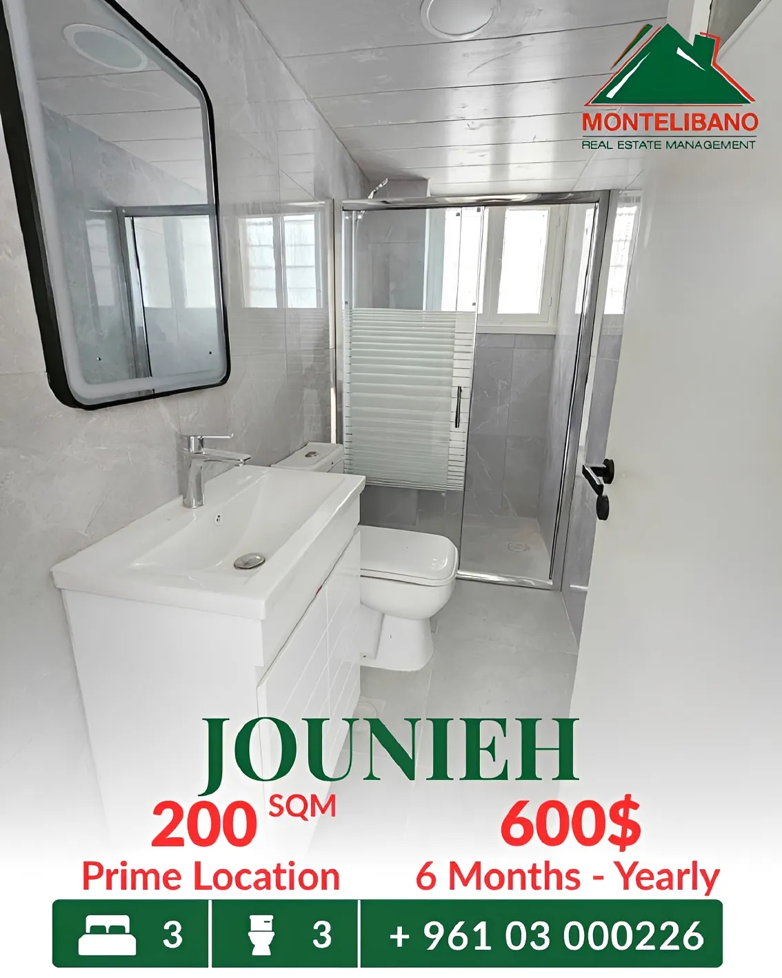 Apartment for rent in Jounieh, Lebanon
