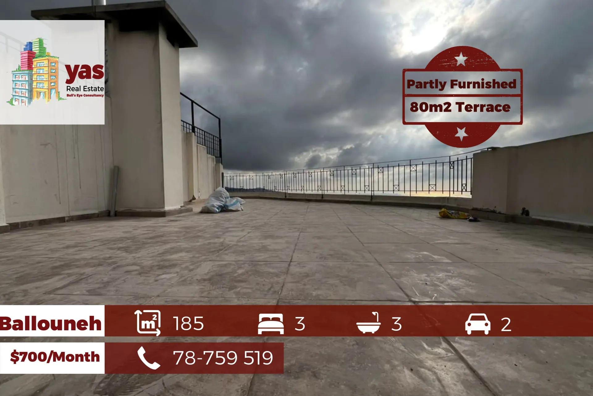 Apartment for Rent in Ballouneh