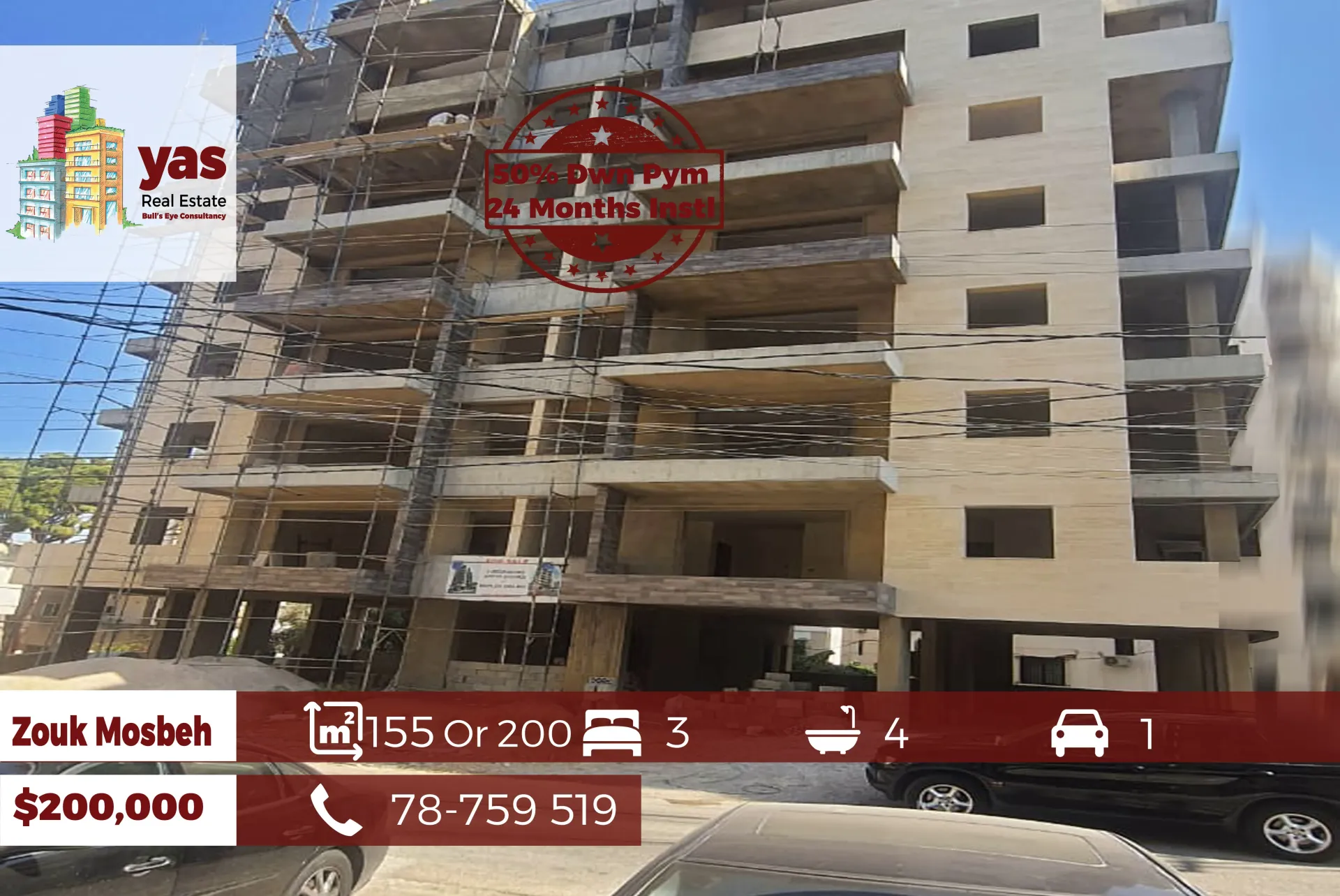 Apartment for Sale in Zouk Mosbeh