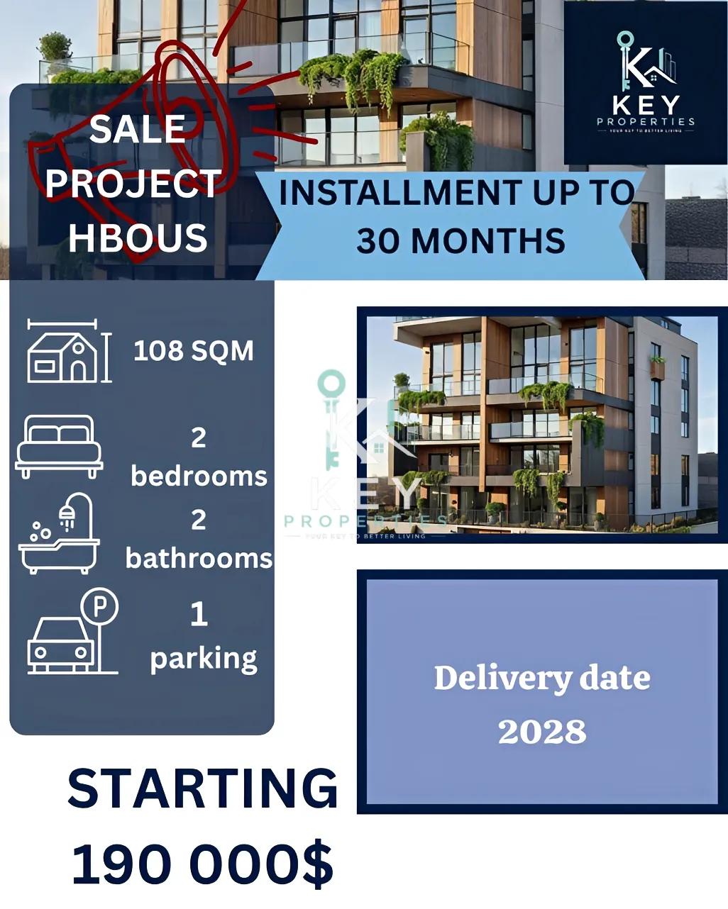 Apartment for sale in Hbous, Lebanon - 2 bed, 2 bath