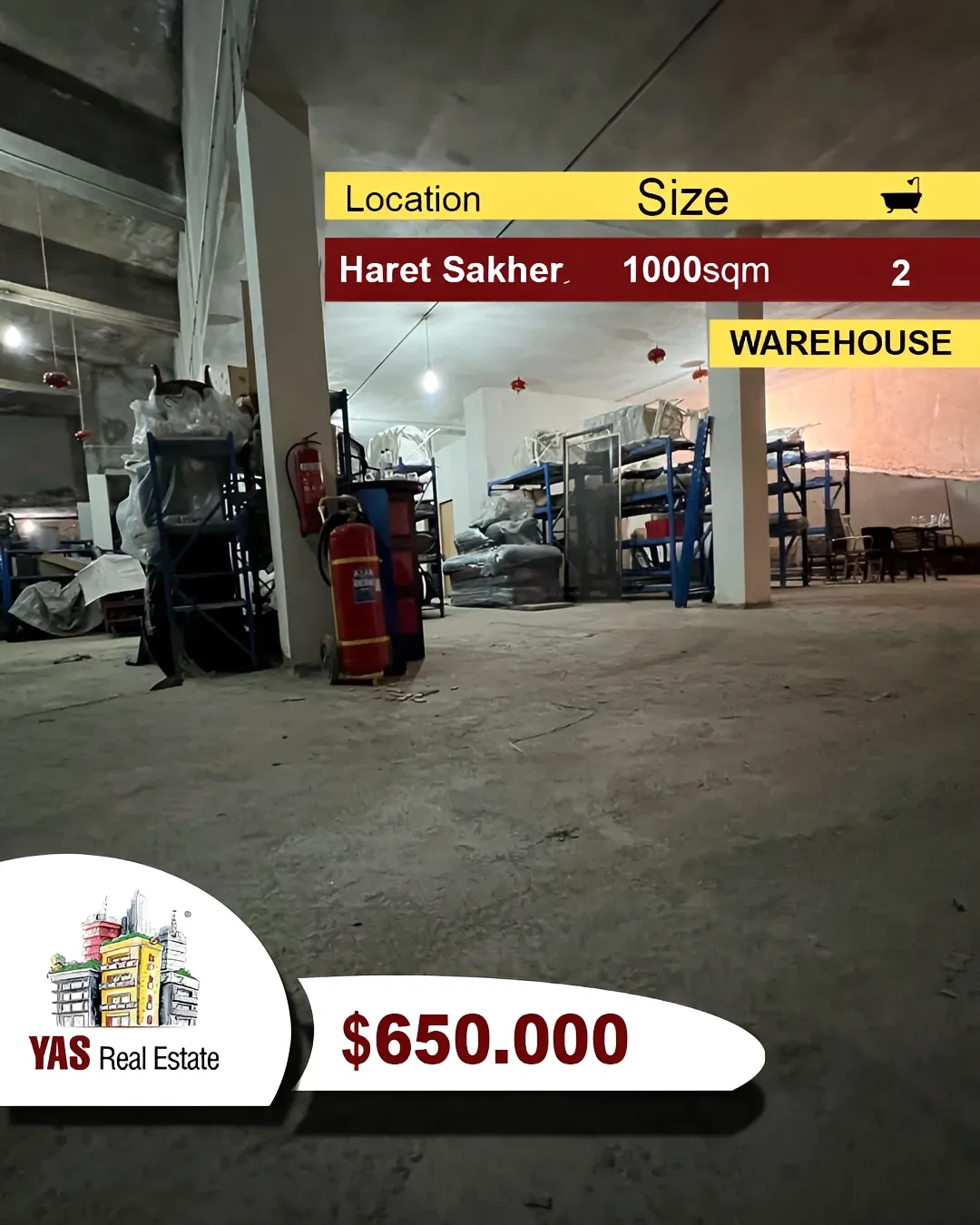 Warehouse for Sale in Haret Sakhr