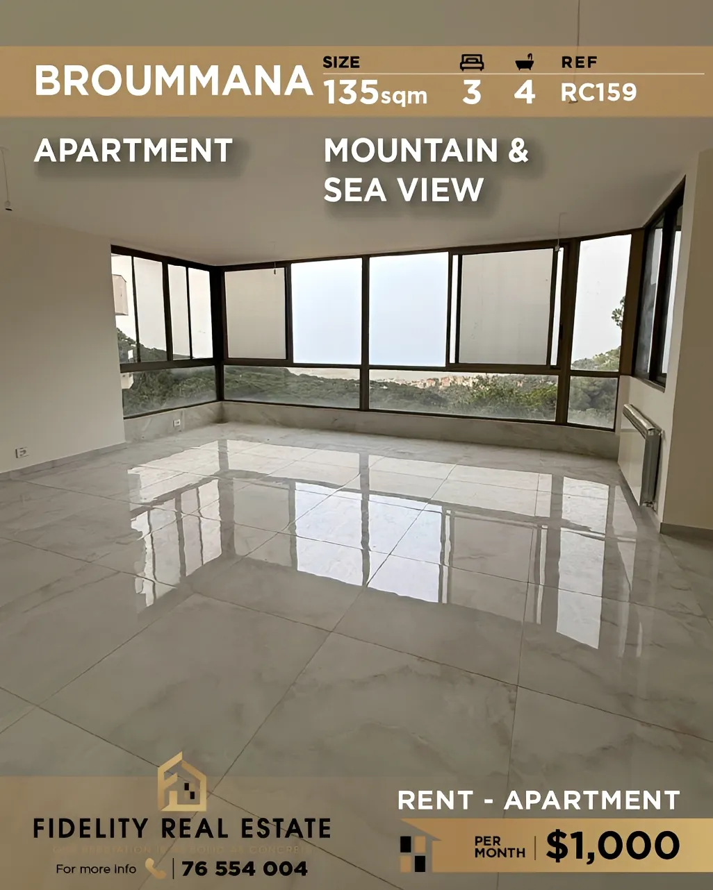 Apartment for rent in Broummana, Lebanon