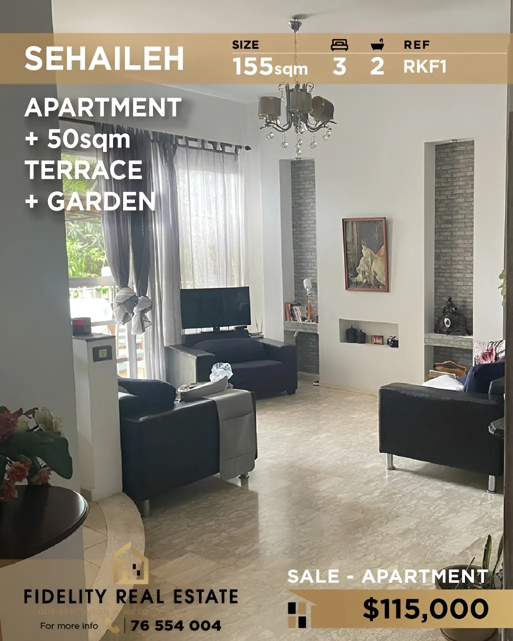 Apartment for sale in Sehayleh, Lebanon - 3 bed, 2 bath