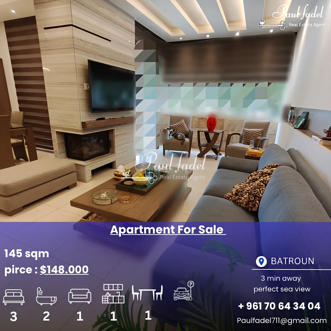 Apartment for sale in Batroun, lebanon