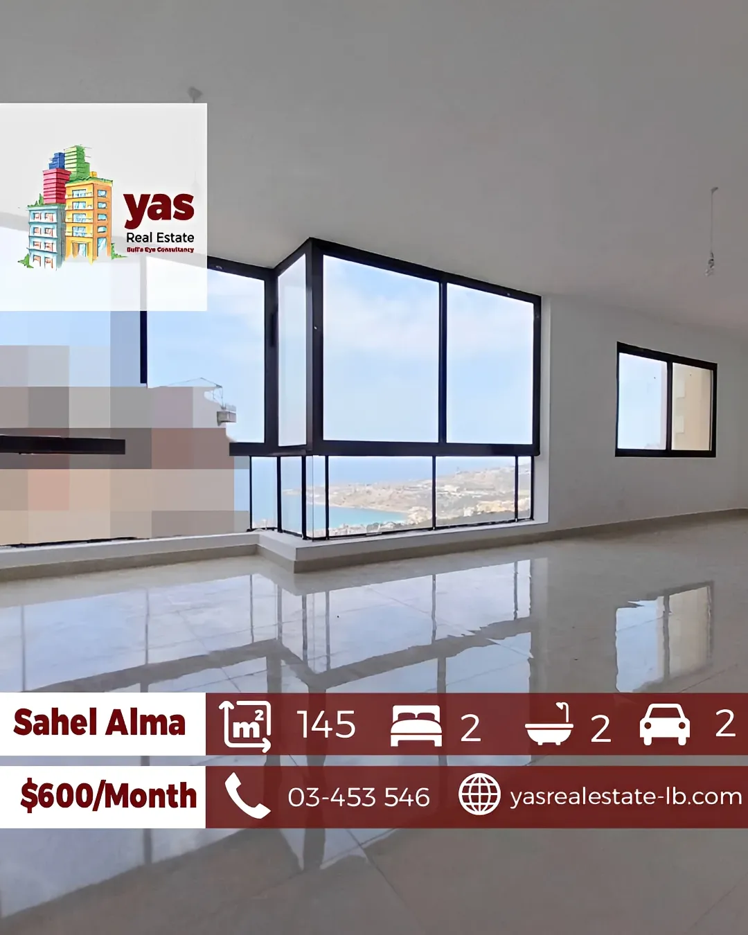 Apartment for Rent in Sahel Alma - 2 bed, 2 bath