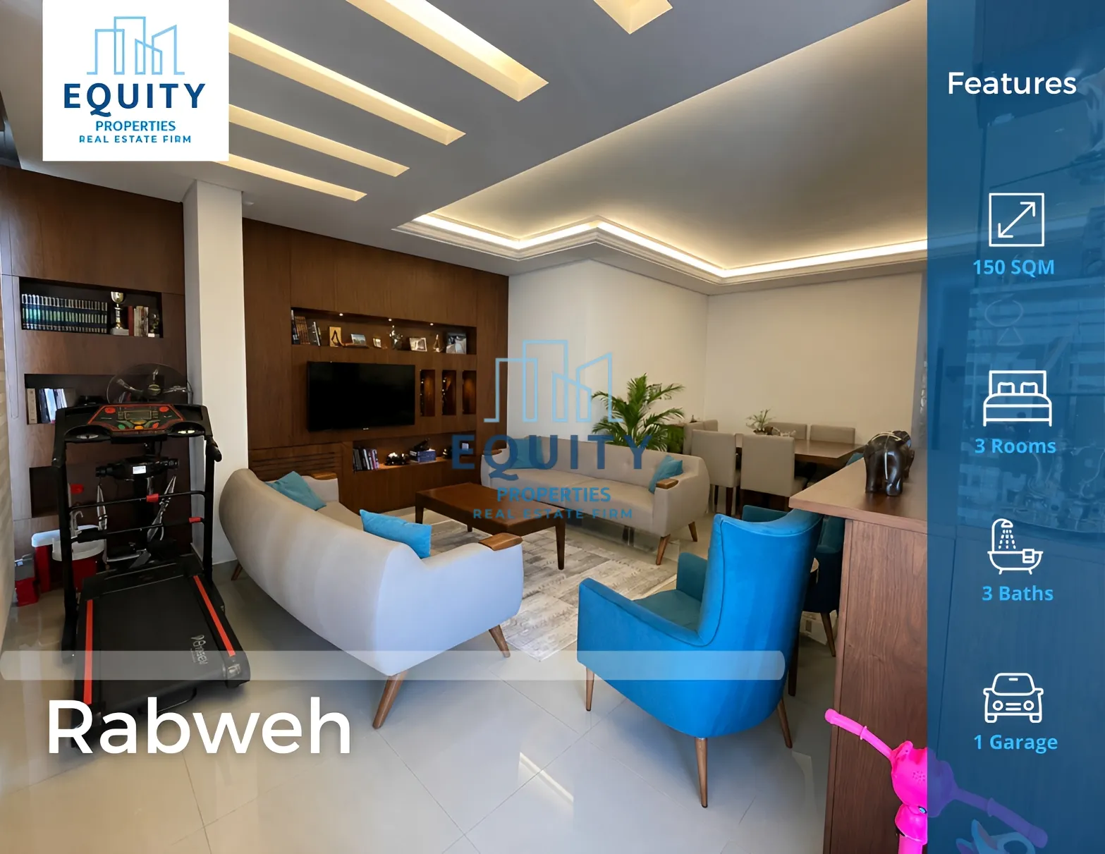 Apartment for sale in Rabweh, Metn, Lebanon - 3 bed, 3 bath