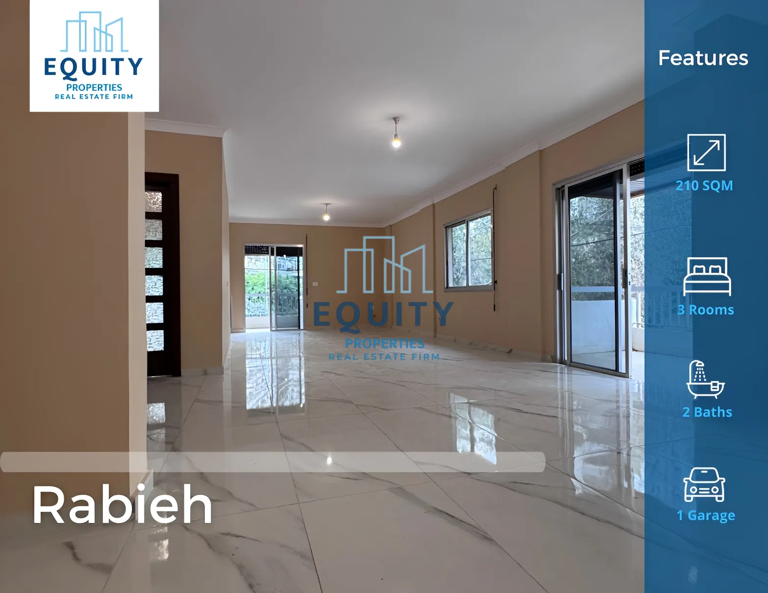 Apartment for sale in Rabieh, Lebanon - 3 bed, 2 bath