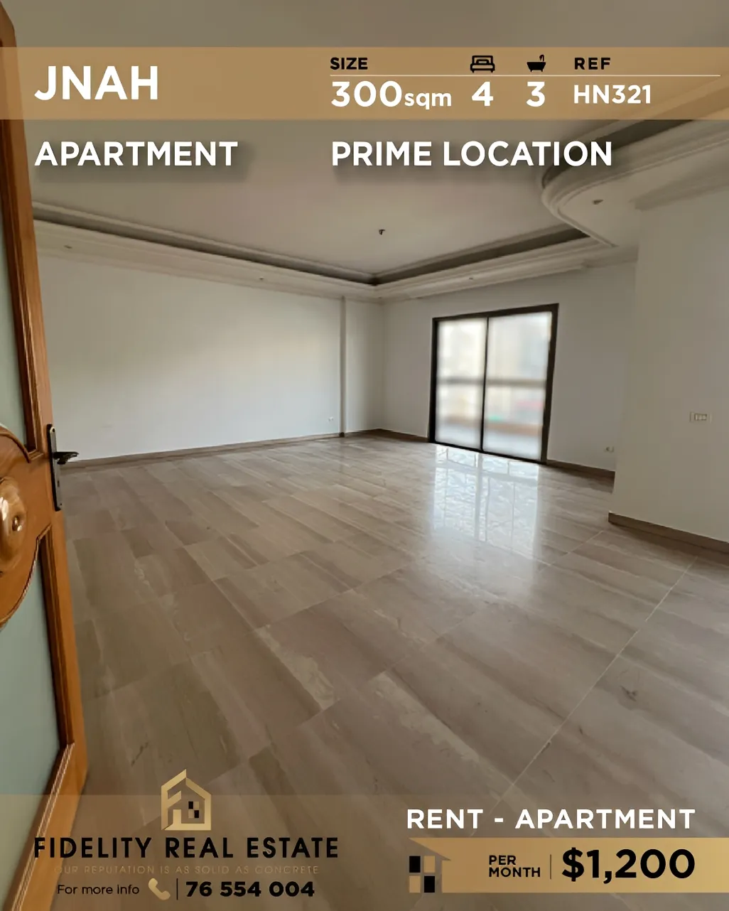 Apartment for Rent in Jnah, Lebanon
