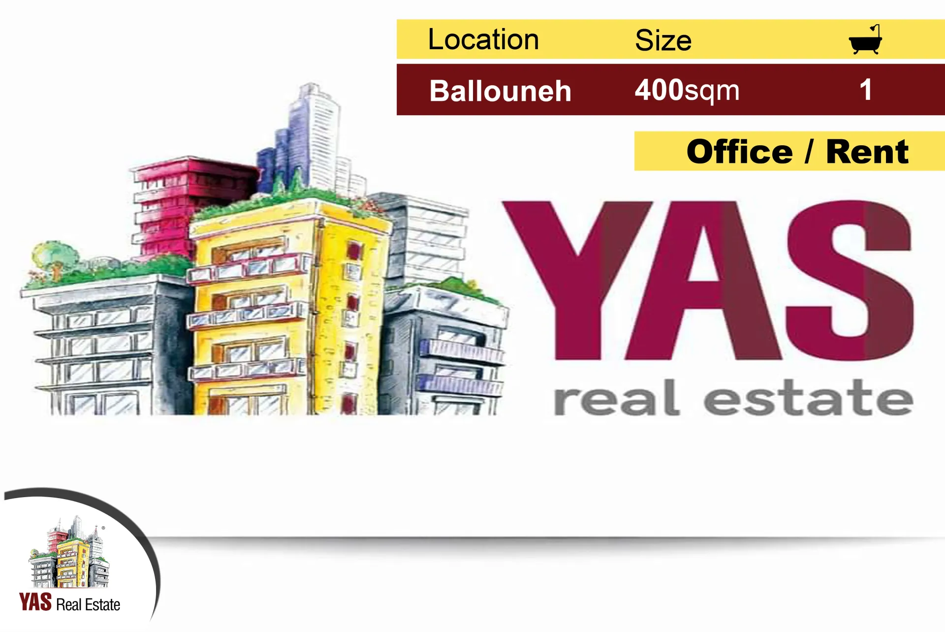 Office for Rent in Ballouneh