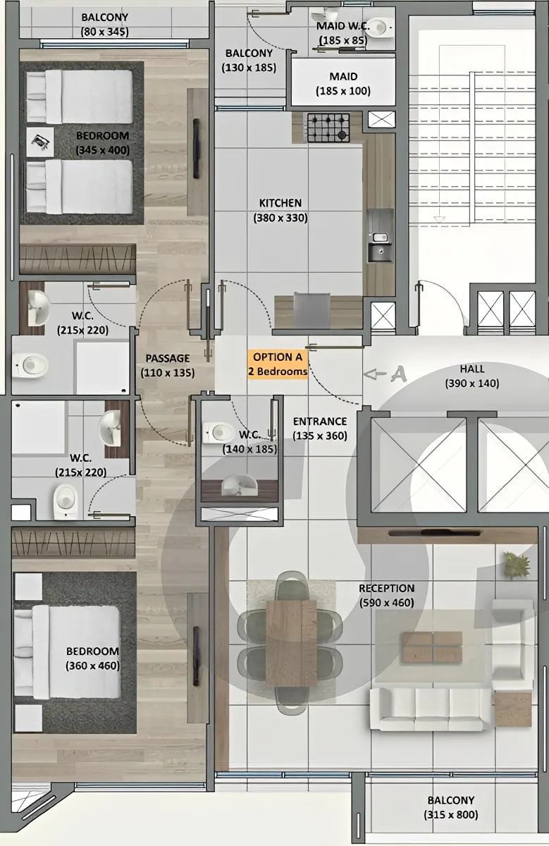 Apartment for Sale in Baabda, Lebanon - 2 bed, 4 bath