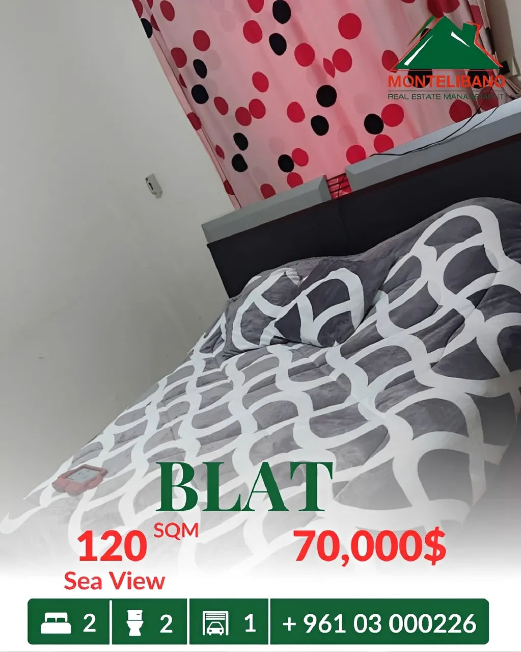 Apartment for sale in Blat, Lebanon