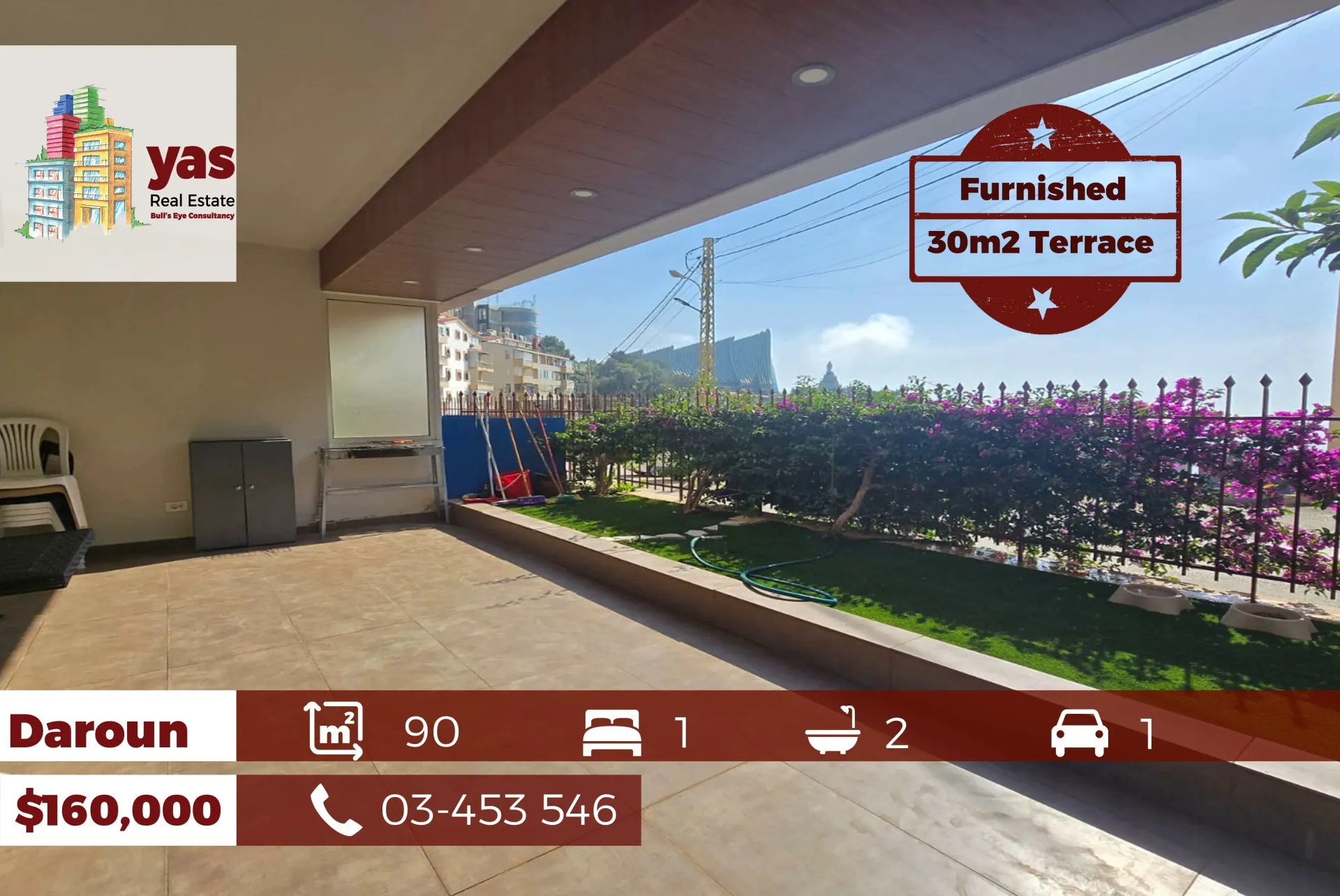 Apartment for Sale in Daraaoun - 1 bed, 2 bath